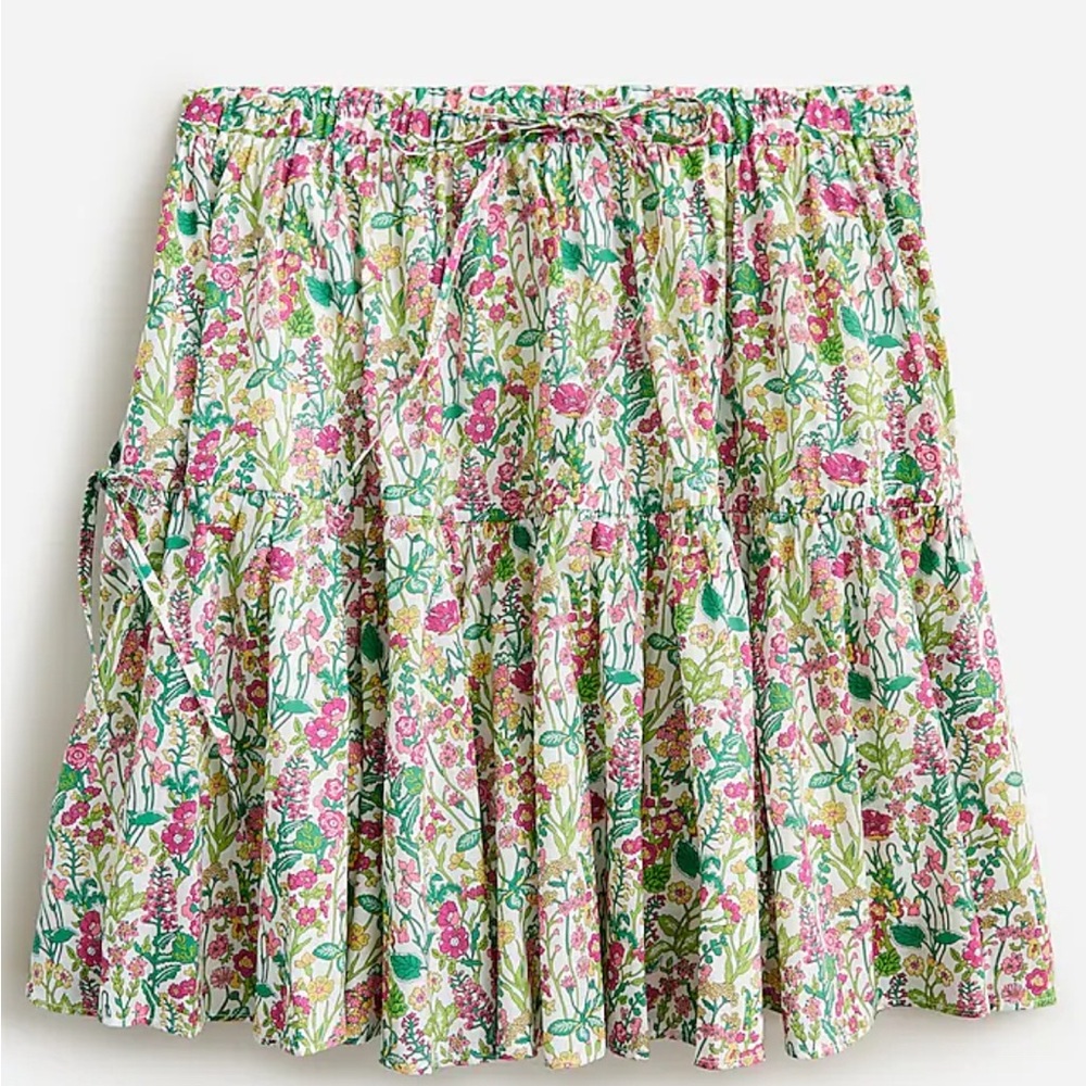 J. Crew Tiered Mini Skirt , Floral Liberty Sz S